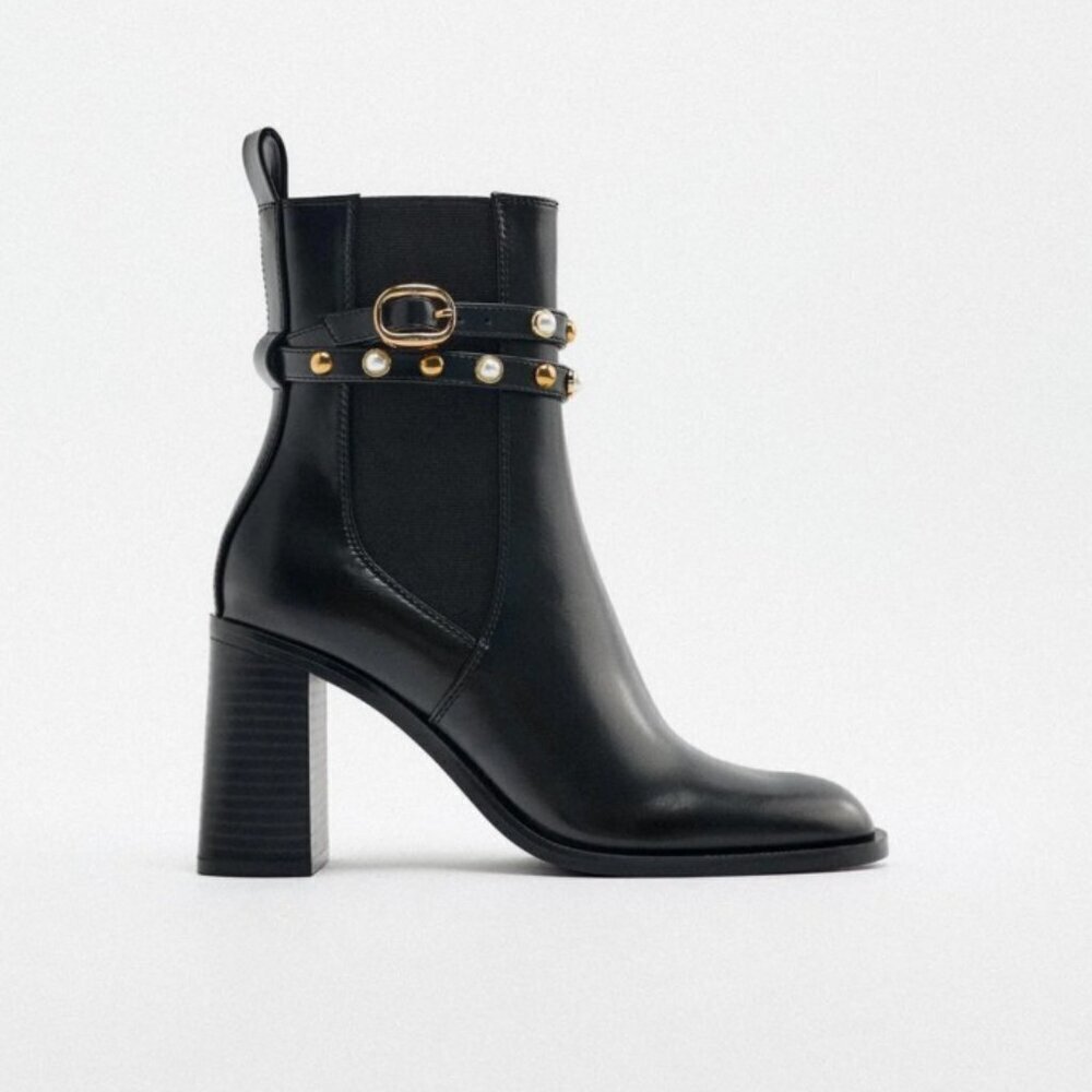ZARA Women's Pearl Boots SIZE 42 USA 11 23.7CM 2105/010/040